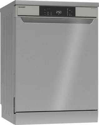 Produktbild von Sharp QW-NA1CF47DS-DE Stand-Geschirrspüler, 60 cm breit, 13 Maßgedecke, 2 Körbe, silber