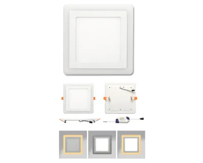 Image de Panneau LED 24 W 1690 lm 2700/4000 K blanc plafond suspendu