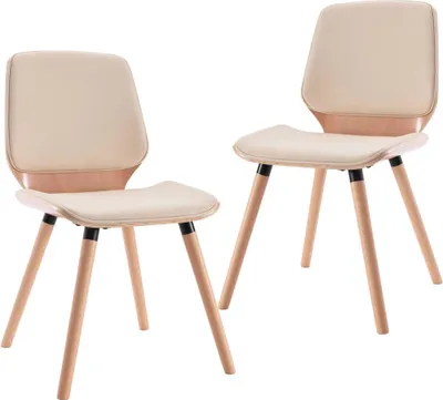 Obrázek produktu pro vidaXL Židle do jídelny 2 ks. Krémově bílá Imitace kůže
