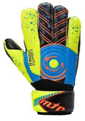 Produktbild von Meteor - "Defense" Torhüter-Handschuhe für Kinder PP3692 (6) (Gelb/Schwarz/Blau)