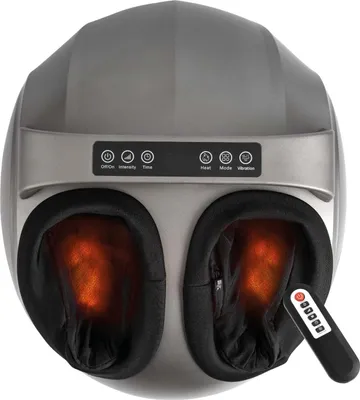 Produktbild von Fitleap Fußmassagegerät mit 9 Intensitätsstufen bis Schuhgröße 44, 5 Programmen, 3 Vibrationsstufen und Kompression, inkl. Fernbedienung, Wärmefunktion bis 40 Grad, waschbare Einlagen
