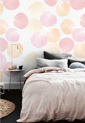 Produktbild von Coloray Fototapete 290x290 cm Latextapete Magicstick - Pastellful dot abstrakter Kreis
