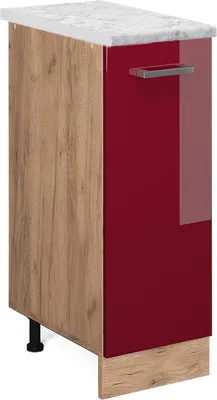 Obrázek produktu pro Lékárničková skříňka Vicco R-Line Červená vysoký lesk 30 cm PD Mramor, Model 45560