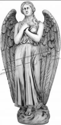 Image de Statue d'ange Statues de pierre tombale Statues de sculpture Jardin 140cm