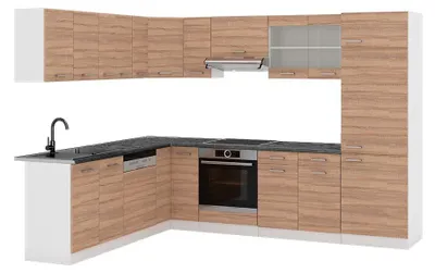 Produktbild von Eckküche Vicco R-Line Sonoma/Weiß 287 x 227 cm, AP Anthrazit, Model 42283