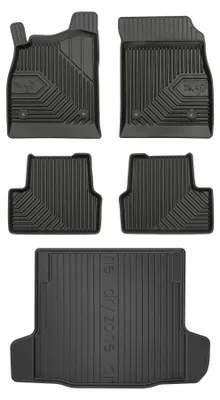 Productafbeelding van Rubberen automatten + kofferbakmat voor Chevrolet Cruze I 2008-2016 (hatchback) – 5-delig, zwart, op maat – Wielganizator