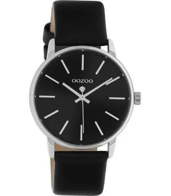 Produktbild von Oozoo Armbanduhr schwarz Leder Timepieces Damen Analog-Quarzuhr UOC10724