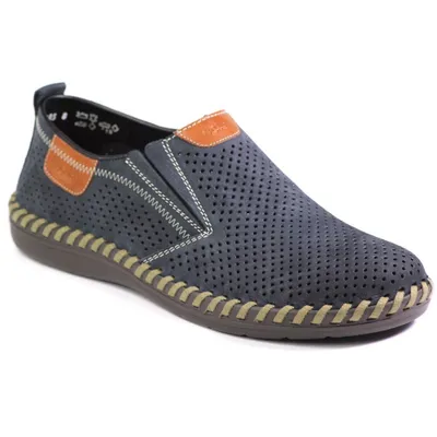 Produktbild von Rieker fsk herren halbschuhe Slipper dunkelblau in Gr. 41