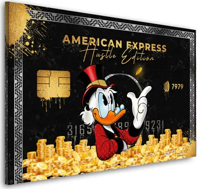 Produktbild von Duck Success Card Wandbild Leinwandbild Kunstdruck XL Deko: 150x100x4cm