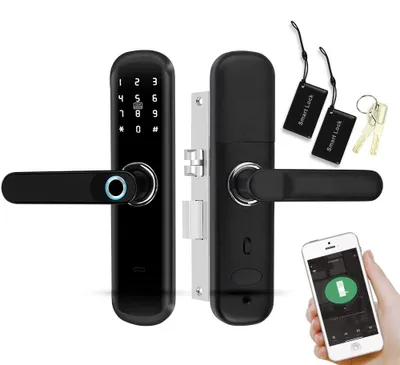 Smart-Türschloss 5-in-1, Fingerabdruck, App, Touchscreen, für Zuhause, Büro