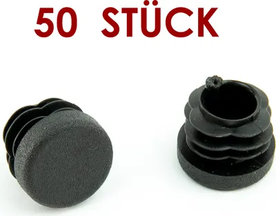 Produktbild von 50 Stück Fahrrad Stopfen Universell End Kappen Cap 14-17 mm schwarz