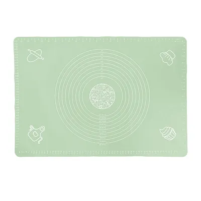 Produktbild von XXL 65x45cm rutschfeste Silikon Backunterlage Backmatte Teigmatte Rollmatte Silikonmatte Dauerbackmatte Matcha Grün