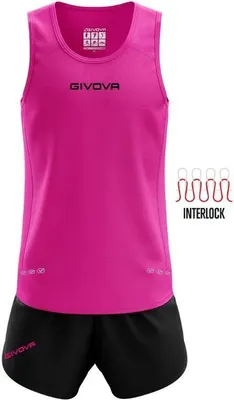 Produktbild von Laufset Givova Kit New York Fuxia-Schwarz Pink