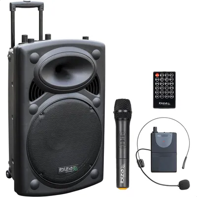 Produktbild von IBIZA PORT15UHF-BT MOBILE BESCHALLUNGSANLAGE 15" inkl. Mikrofon und Headset