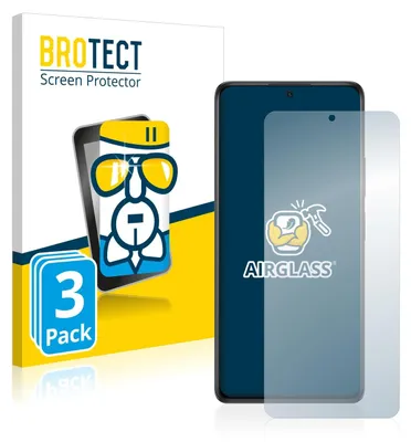 A product shot of a screen protector packaging and a smartphone with a screen protector applied.