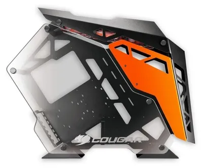 Obrázok produktu pre COUGAR Conquer, Midi Tower, PC, Čierna, Oranžová, ATX, micro ATX, Mini-ITX, Hliník, Temperované sklo, Hranie