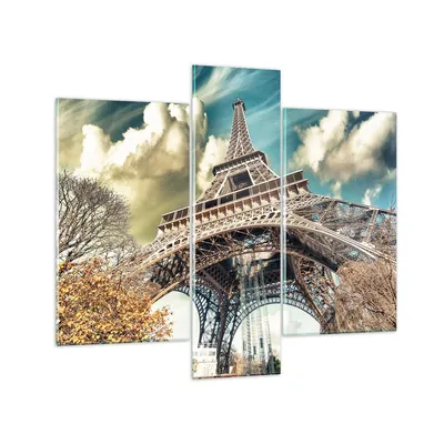 Produktbild von Bilder auf glas - Eiffel technik europa frankreich - 95x80cm - Glasbilder - Wandbilder - Kunstdruck - zum Aufhängen bereit - Wanddekoration aus Glas - Glas Bilder - Wandbild auf Glas - GCB95x80-2489