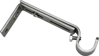 Produktbild von Wandträger ausziehbar 1-läufig für Memphis edelstahl-optik Ø 16 mm 10-14 cm lang 2 Stk.