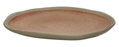 Produktbild von Pomax Primeval Dessertteller aus Porzellan, Terrakotta, L 16,5 x B 15 x H 1,4 cm