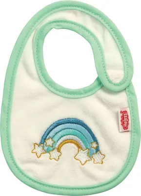 Produktbild von Heless Puppen-Lätzchen Regenbogen, aus Softvelours mit Klettverschluss