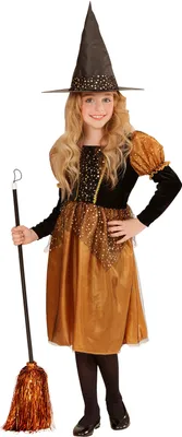 Produktbild von Kleine Hexe - Hexenkostüm Kinder - Halloween Mädchen 128 - 158 cm M - 140 cm