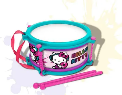 Immagine prodotto di Tamburo Hello Kitty Blu Rosa 16 cm