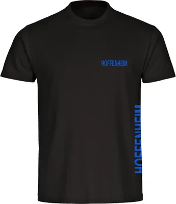 Produktbild von multifanshop Kinder T-Shirt - Hoffenheim - Brust & Seite, schwarz, Größe 164