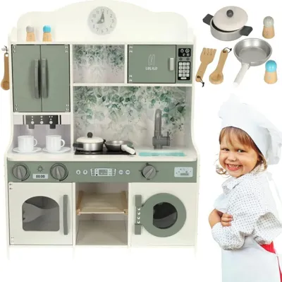 Produktbild von Spielküche aus Holz Spüle, Backofen, Kiefernholz, Birkenholz
