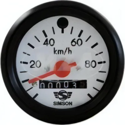 Produktbild von Tachometer Ø60mm bis 100km/h, 12V - Simsom TS50, SC50, S53, S51, S70