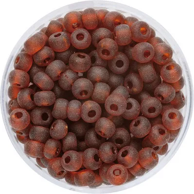 Produktbild von Rocailles Silbereinzug matt dunkelbraun 4,5 mm 17 g