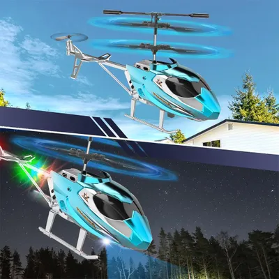 Produktbild von Hubschrauber RC Helikopter, ferngesteuertes Spielzeug, 3,5 Kanal Indoor fliegendes Spielzeug, Höhenlage Hobby Flugzeug mit Kreisel, Miniflugzeug Kinde