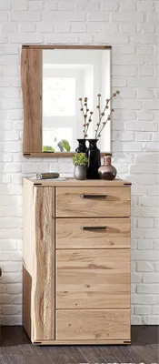 Produktbild von Garderoben Set mit Schuhschrank und Spiegel in Eiche