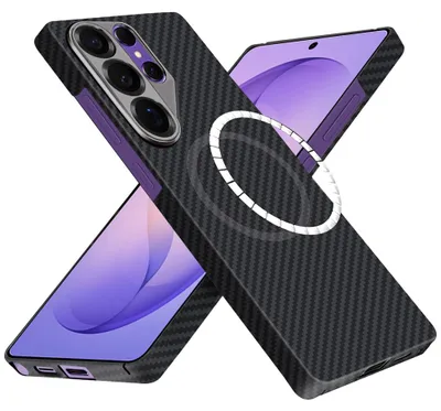 Produktbild von Techsuit – Aramid Fiber MagSafe-Hülle mit MagSafe für Samsung Galaxy S26 Ultra – schwarz
