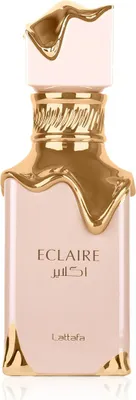 Produktbild von Lattafa Eclaire, Unisex, 100 ml, Nicht nachfüllbare Flasche, Flüssiges Parfüm, Karamell, Milch, Zucker, Honig, Weiße Blume