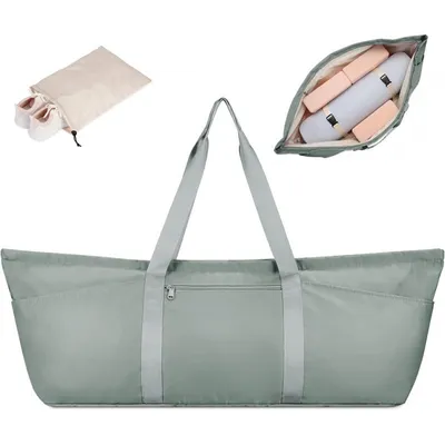 Produktbild von faltbare yoga fitness tasche, große kapazität, tragbare handtasche mit trocken-nass-trennung, praktische sporttasche für gym und freizeit