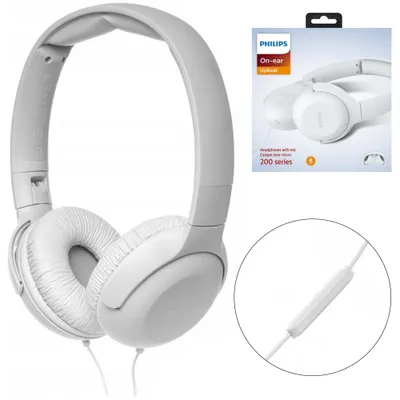 Obrázek produktu pro Philips TPV UH 201 WT, Kabel, 20 - 20000 Hz, Hovory/hudba, 131,5 g, Sluchátka s mikrofonem, Bílá