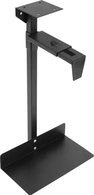 Immagine prodotto di Supporto regolabile per PC - Supporto da scrivania e da parete - Acciaio laminato a freddo - Per case di computer fino a 30 kg - Nero