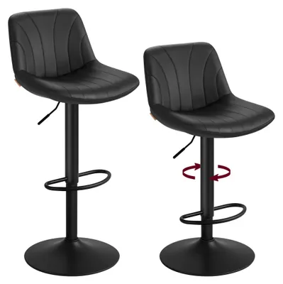 Produktbild von VASAGLE Barhocker 2er Set, drehbar, höhenverstellbar, Kunstleder