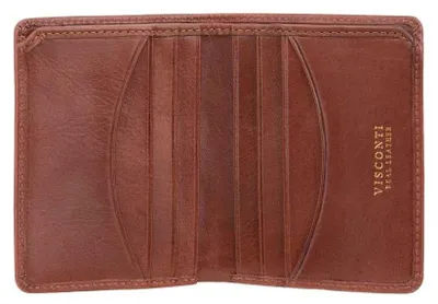 Obrázok produktu pre Pánska kožená peňaženka Viscont, svetlohnedá, s technológiou RFID, rozmer 11x9 cm
