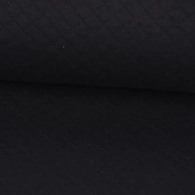 Produktbild von Sweatstoff Meterware Steppstoff Steppsweat einfarbig schwarz 1,5m