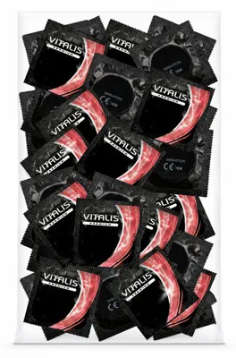 Imagen del producto de VITALIS Sensation: 100 preservativos con efecto 3 en 1, Imagen generada por IA