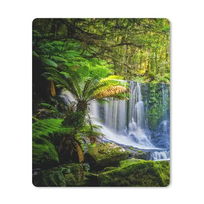 Produktbild von MuchoWow® Mauspad Mousepad Dschungel - Wasserfall - Australien - Pflanzen - Natur 30x40 cm - Mousepads - Maus Mat - Pad - Mausunterlage - Mausmatten