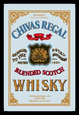 Image de Chivas Regal Whisky - 20x30 cm miroir imprimé dans un cadre en plastique