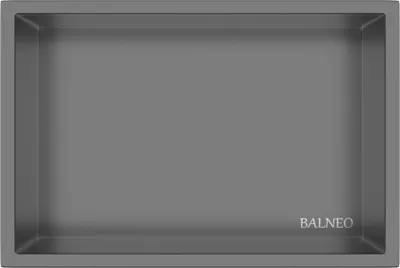 Produktbild von Balneo Wandnische WALL-BOX ONE Edelstahl Duschnische 30x20x10 cm Gun Metal Graphit