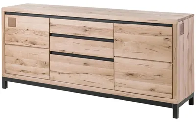 Immagine prodotto di MASSIVMOEBEL24 | VILLANDERS #251 Credenza in legno di quercia selvatica - oliato / bianco 190x45x85