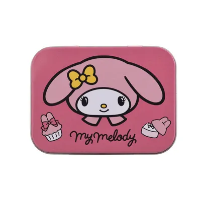 Produktbild von 1x Home-Flair My Melody Kinder Pflaster-Box mit 24 bunten Motiv-Pflastern in Metalldose – Hautfreundlich & Wasserabweisend