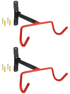 Produktbild von 2x WELLGRO Wand Fahrradhalter - Stahl - Tragkraft bis 30 kg - Wandmontage - Fahrrad Ständer - klappbar - Farbe wählbar