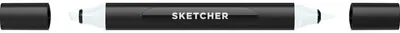 Produktbild von Molotow Twinmarker Sketcher brush+chisel GB295 frostblau