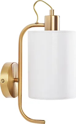 Produktbild von BELIANI Wandlampe Kupferfarben / Weiß aus Leinen u. Eisen Modern Elegant für Wohnzimmer Schlafzimmer Flur