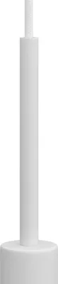 Immagine prodotto di Creative-Cables Serracavo cilindrico in metallo – (Bianco, L 15 cm, Ø 13 mm) – Completo di tige, dado e rondella – Per assemblaggio illuminazione